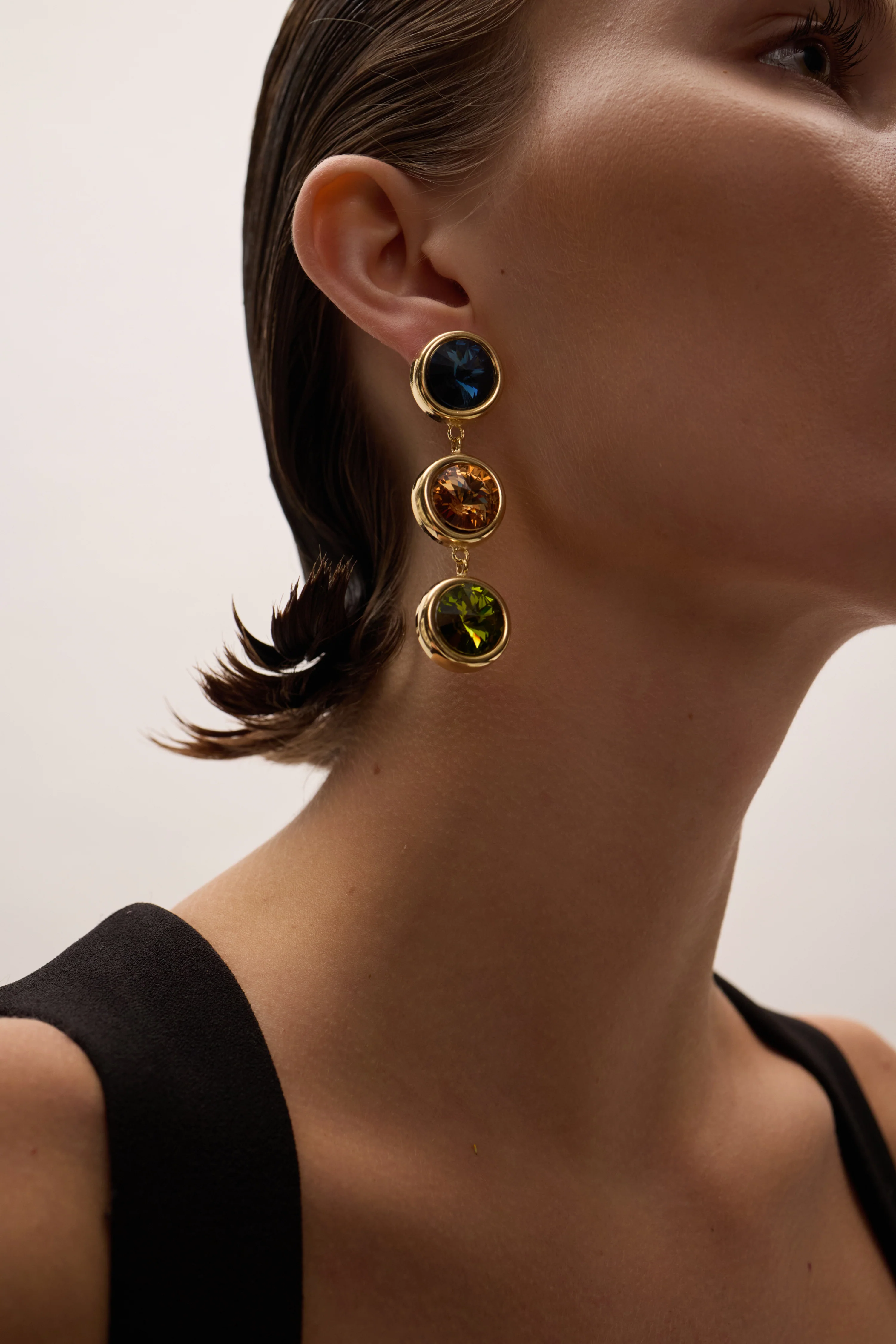 Clare Crystal Linear Earrings - Image 2