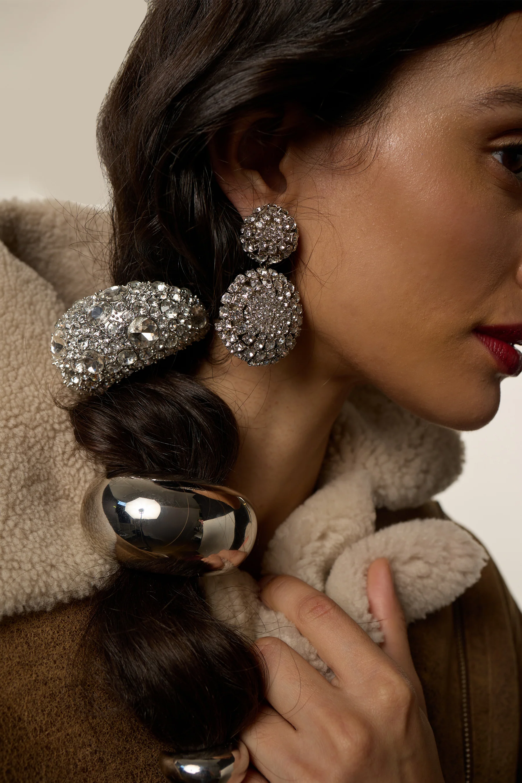 Crystal Pave Dome Pony Cuff - Image 13