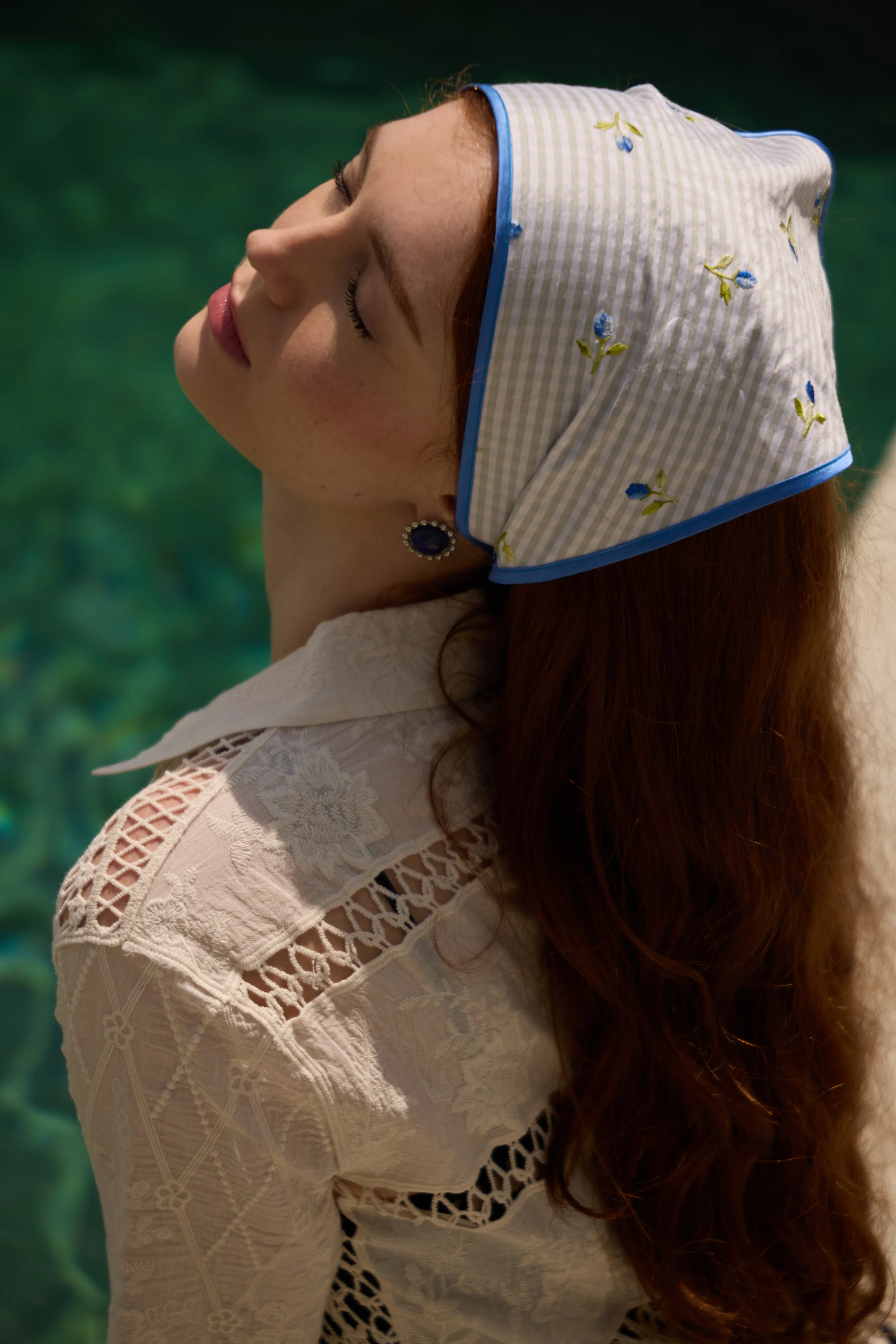 Floral Gingham Bandana - Image 2