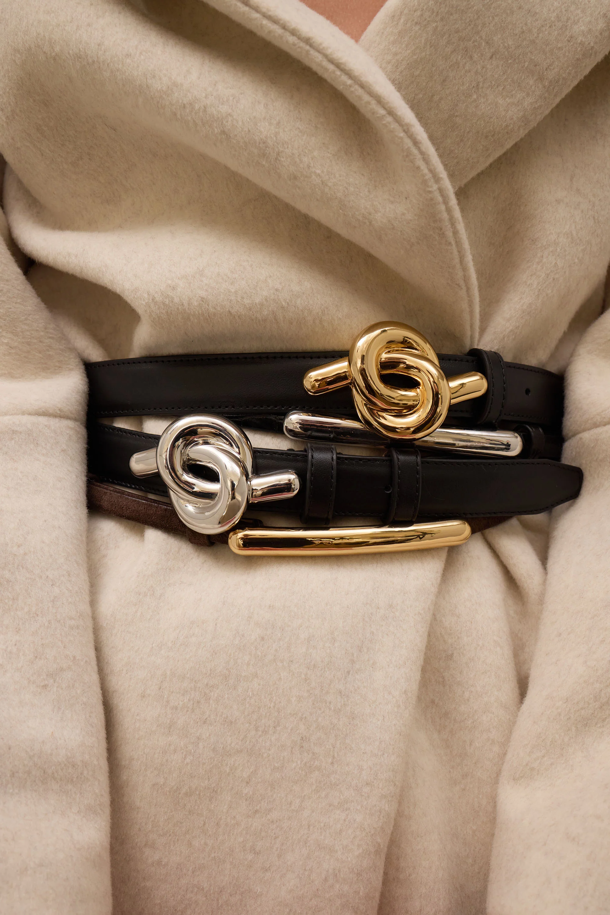 Glossy Knot Leather Belt - Image 9