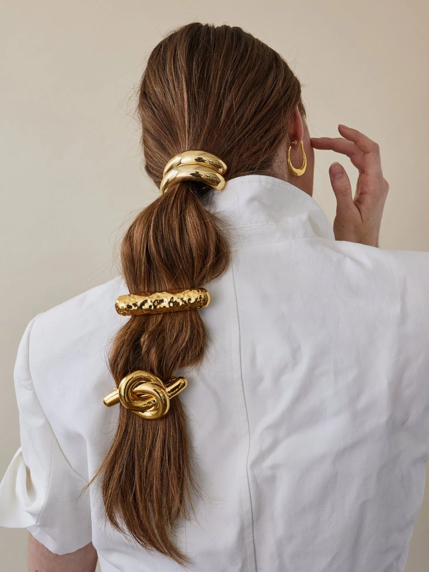 Hammered Bar Barrette - Image 4