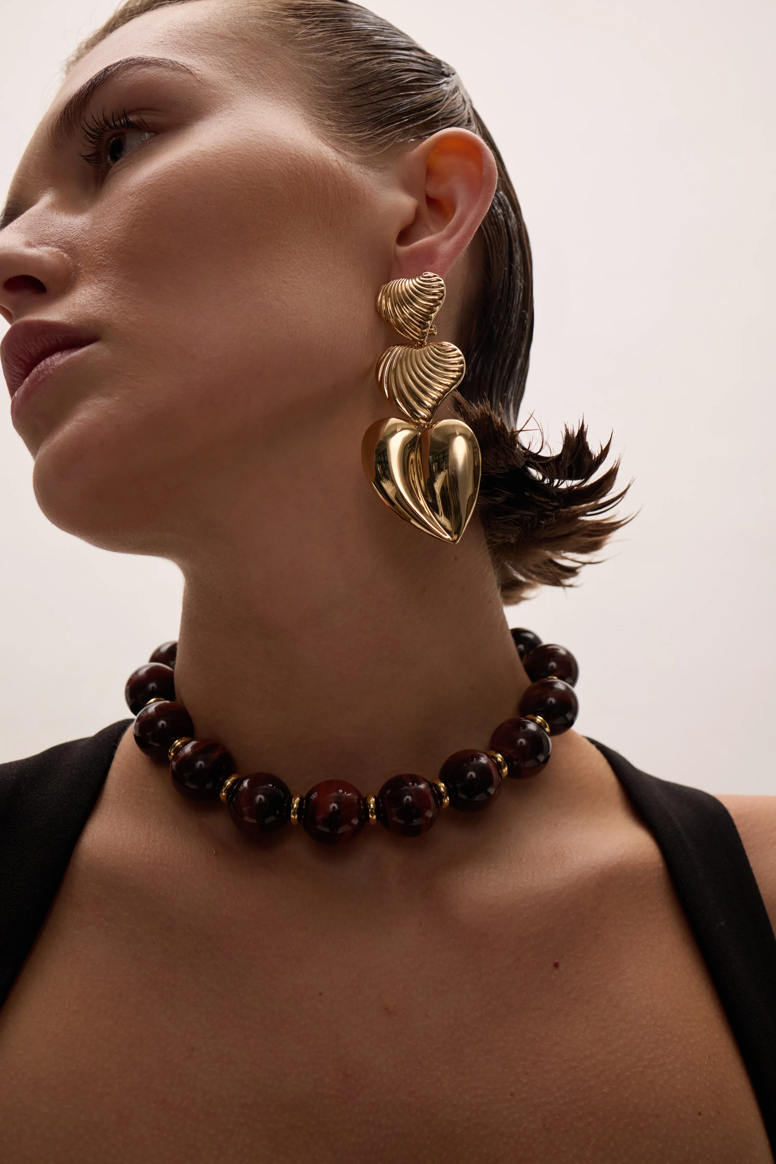Juliette Heart Drop Earrings - Image 2
