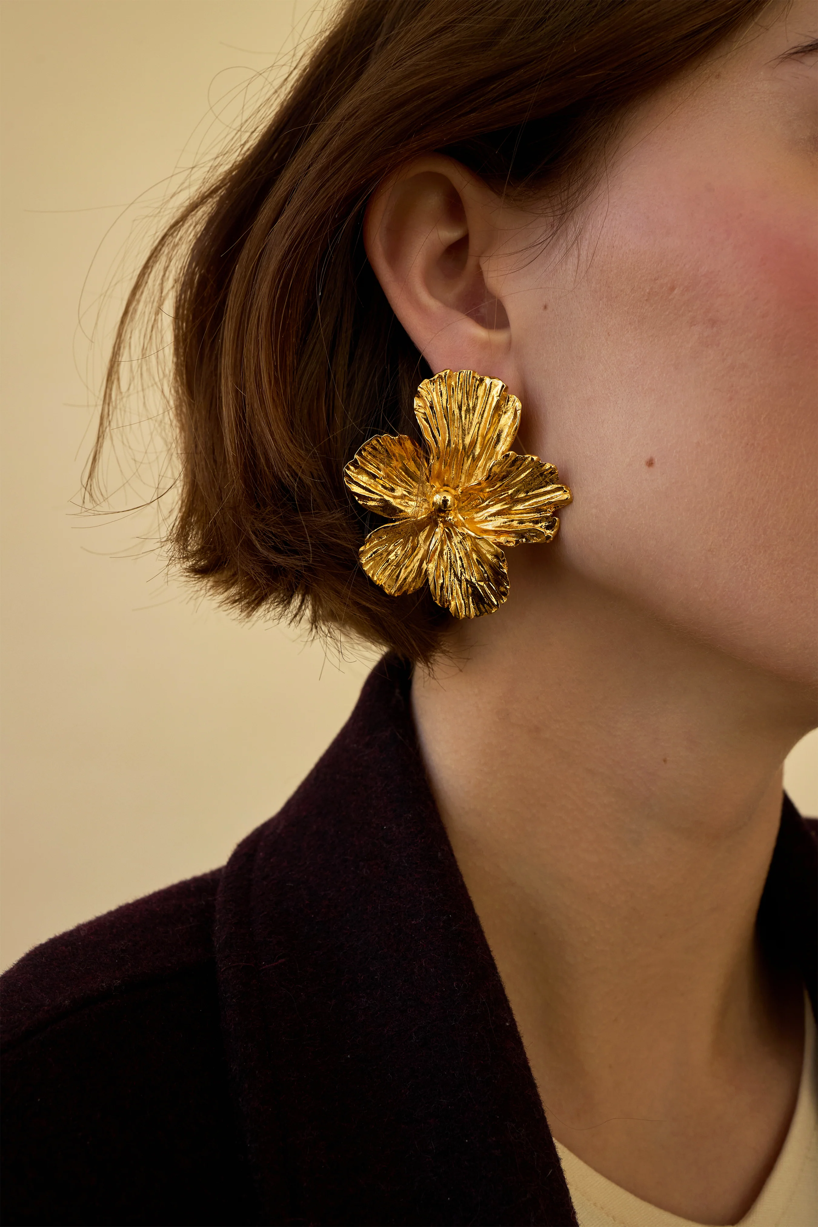 Maya Floral Button Earrings - Image 5