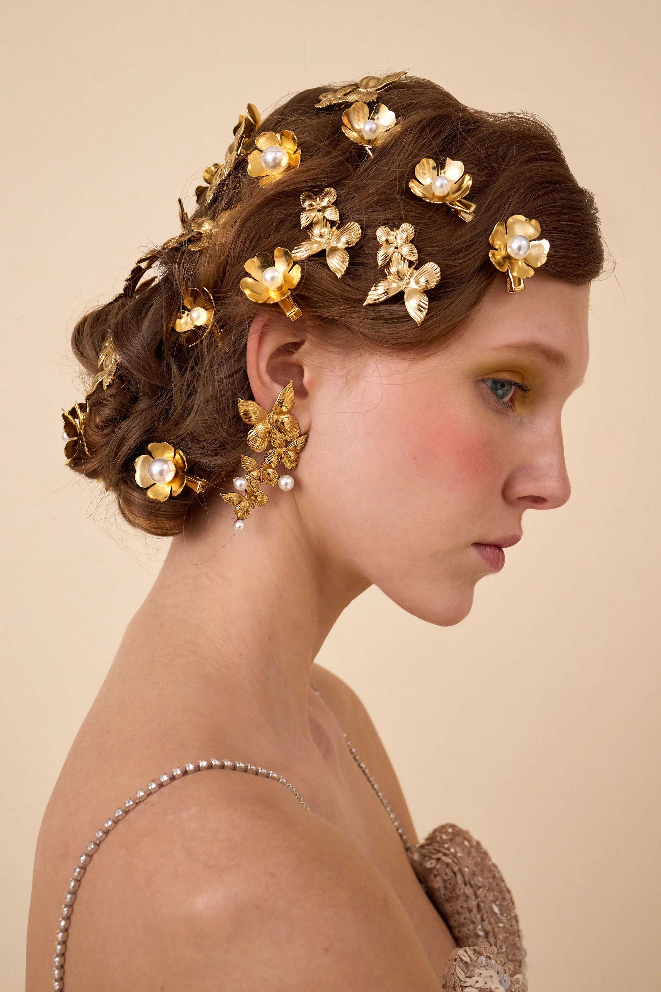 Philippa Pearl Flower Clip Set of 3 - Image 4
