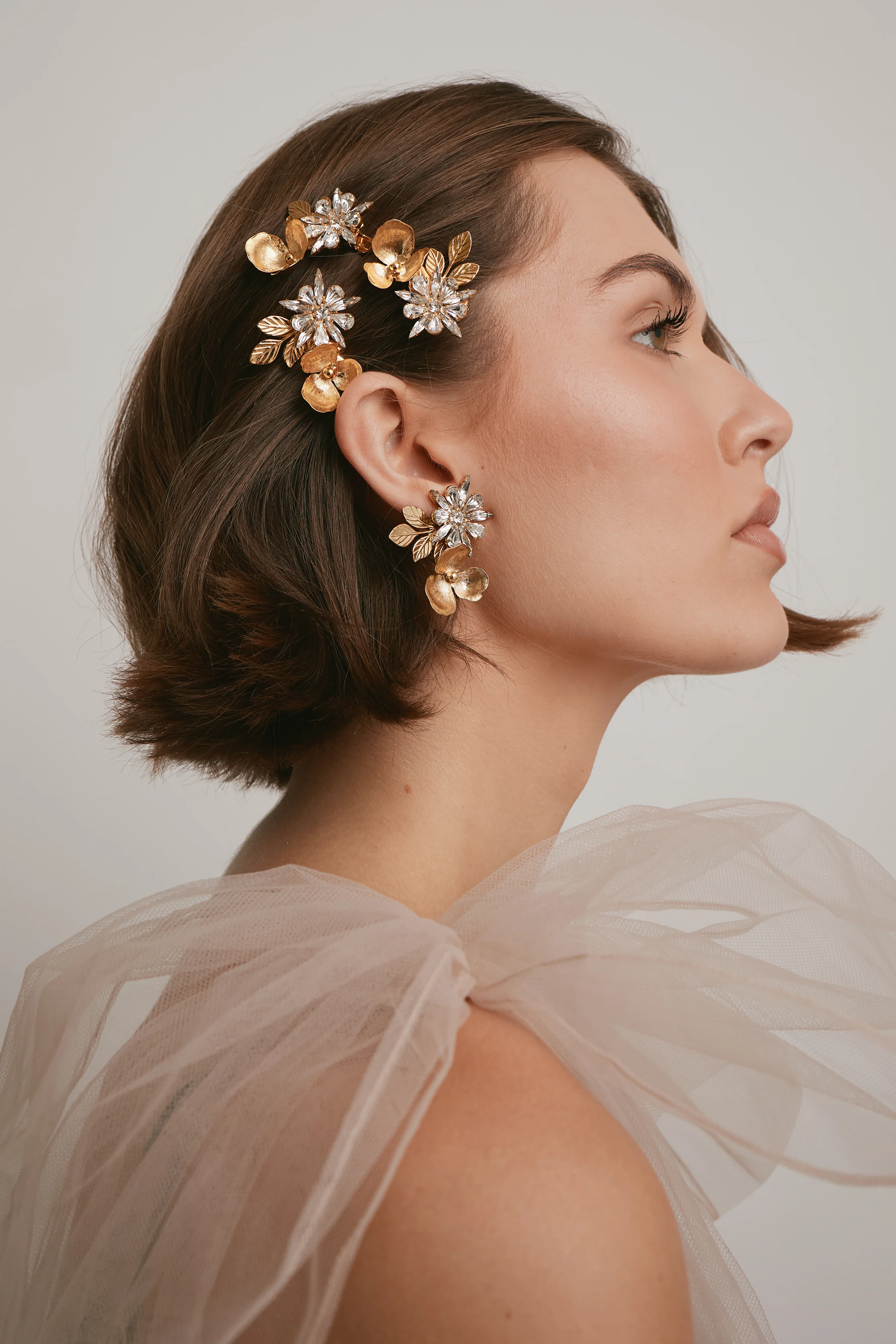 Stella Crystal Floral Clip Set of 3 - Image 2