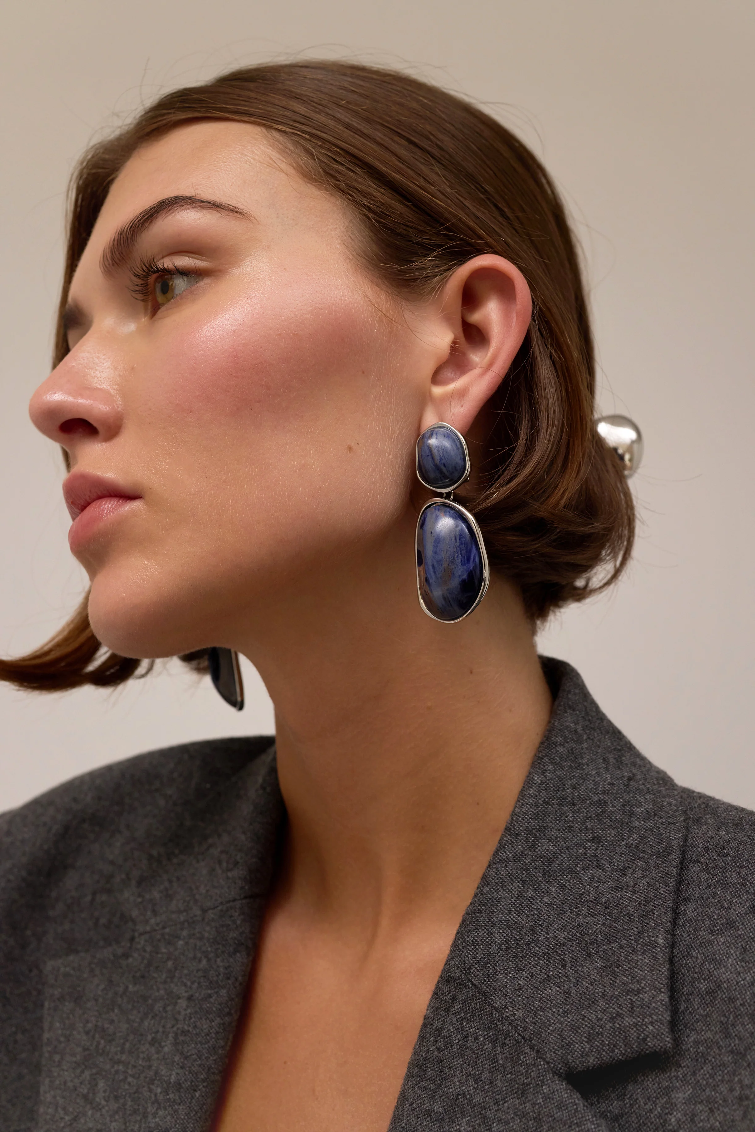 Zoe Stone Drop Earrings - Image 3